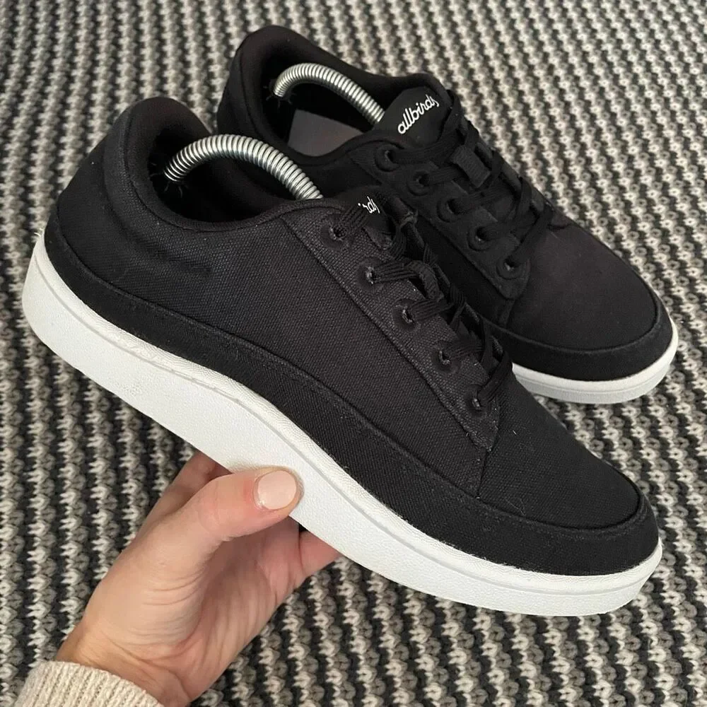 Allbirds Canvas Pacer Natural black sneaker women’s shoe size 8